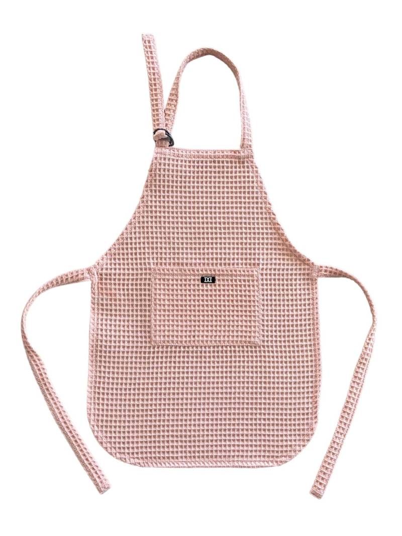 Kinderschürze Kochen Backen Kleinkind Küchenhelfer Waffelpiqué Salmon Lachs in Vielen Verschiedenen Farben Wabenstoff Personalisierung von nardoniKIDS