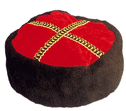 O23258 rot-schwarz Damen Herren Kosakenhut Kosakenmütze von narrenkiste