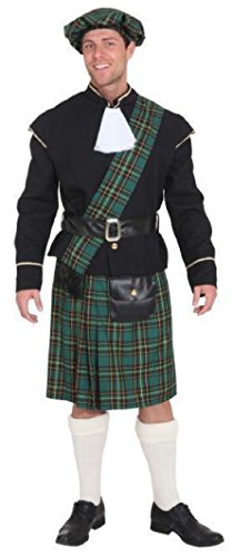 O7213-46-48 Herren Schotte grün Schottenkostüm Gr.46-48 von narrenkiste