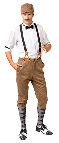 O7985-58-60 braun Herren Set Shorts Peaky blinder Knickerbocker 5 TLG.Gr.58-60 von narrenkiste