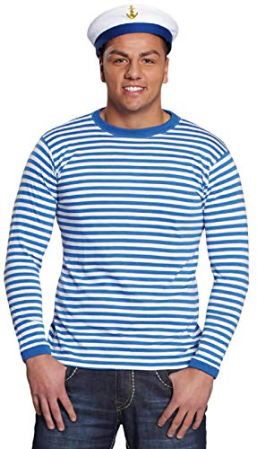 O815-XL blau-weiß Herren Langarm Streifenshirt Marinepulli Gr.XL O815-XL blau-weiß Herren Langarm Streifenshirt Marinepulli Gr.XL von narrenkiste
