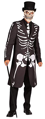 T2397-M schwarz Herren Jacke-Mantel Spectre Voodoo-Skelett Kostüm Gr.M von narrenkiste