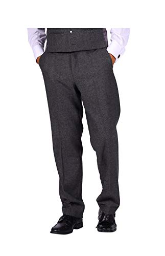 T3065-1600-54 grau Herren Hose Peaky blinder lang Gr.54 von narrenkiste