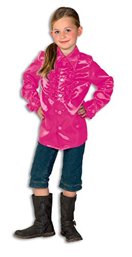 narrenkiste L310033B-152 pink Kinder Rüschenhemd Discohemd Gr.152 von narrenkiste