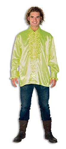 narrenkiste L330033G-L neon-grün Herren Rüschenhemd Discohemd Gr.L von narrenkiste