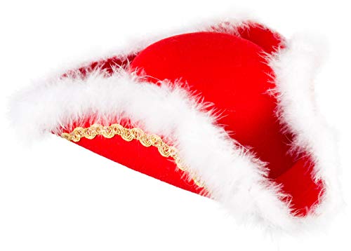 narrenkiste O28082-26 rot mit Goldborte Funkenhut (Kopfweite KW 57-58) von narrenkiste