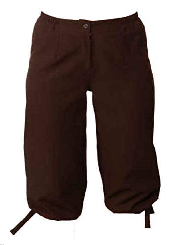 narrenkiste O9478-40-42 braun Damen Kniebundhose Mittelalter-Pirat Gr.40-42 von narrenkiste