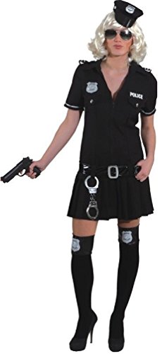 narrenkiste O9674-44 schwarz Police Girl Polizei Kostüm Gr.44 von narrenkiste