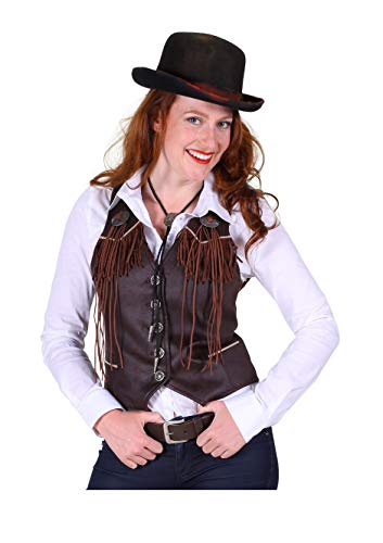 narrenkiste T2286-1300-M braun Damen Cowgirl Weste Country Weste Gr.M von narrenkiste