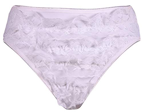 narrenkiste T2861-36-38 weiß Damen Spitzenhose Rüschenhose Gr.36-38 von narrenkiste