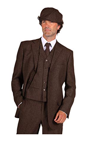 narrenkiste T3064-1300-52 braun Herren Jackett-Sakko Peaky blinder Gr.52 von narrenkiste