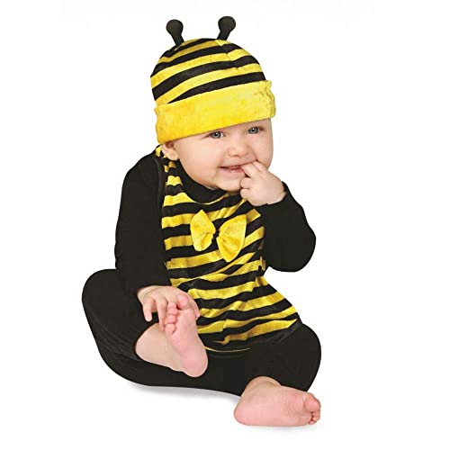 Biene 2tlg Baby-Set Süßes Bienchen Lätzchen + Mütze mit Fühler Bienen Kinder-Kostüm Fasching Gr: 0 - 2 Jahre von narrenwelt