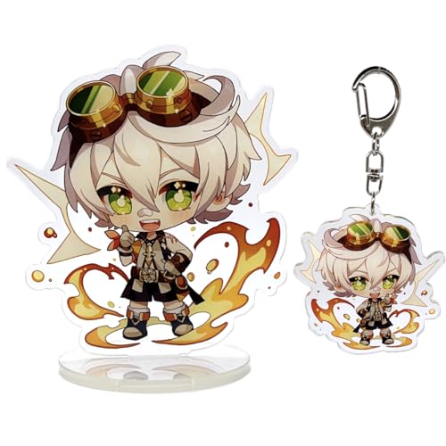 narukami Genshin Impact Niedlicher Charakter Acryl Figur Ständer und Schlüsselanhänger Set für Spieler oder Fans, Bennett, Medium narukami Genshin Impact Niedlicher Charakter Acryl Figur Ständer und Schlüsselanhänger Set für Spieler oder Fans, Bennett, Medium von narukami