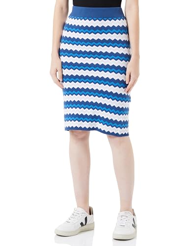 nascita Women's Damen Strick Midirock 11026719-NA03, Blau Mehrfarbig, M Skirt, M von nascita