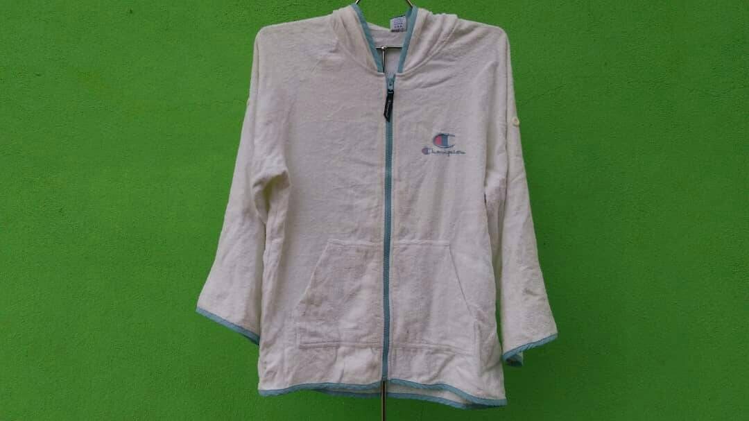 Selten Champion Spellout Moor Logo Zipper Hoodies von nassirvintage75