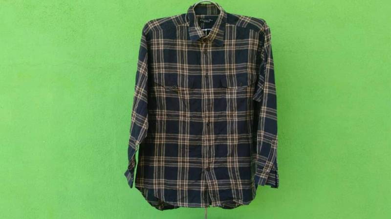 Selten Christian Dior Monsieur Kariert Longsleeve Doppel Tasche Groß Selten Christian Dior Monsieur Kariert Longsleeve Doppel Tasche Groß von nassirvintage75