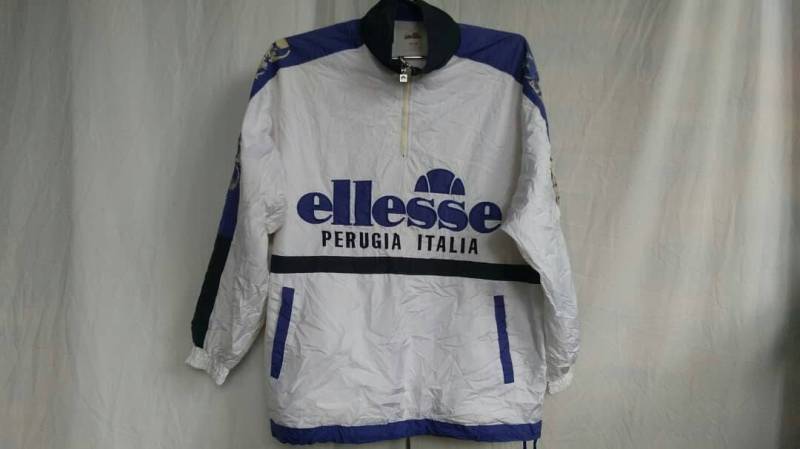 Selten Ellesse Perugia Italy Spellout Big Logo Halber Reißverschluss Jacke Medium Selten Ellesse Perugia Italy Spellout Big Logo Halber Reißverschluss Jacke Medium von nassirvintage75