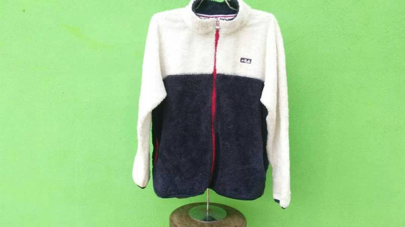 Selten Fila Reißverschluss-Jacke Reißverschluss Fleece Große Selten Fila Reißverschluss-Jacke Reißverschluss Fleece Große von nassirvintage75