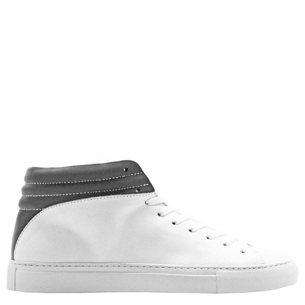 hoher Sneaker aus Leder "nat-2 Sleek white reflective" in weiß von nat-2