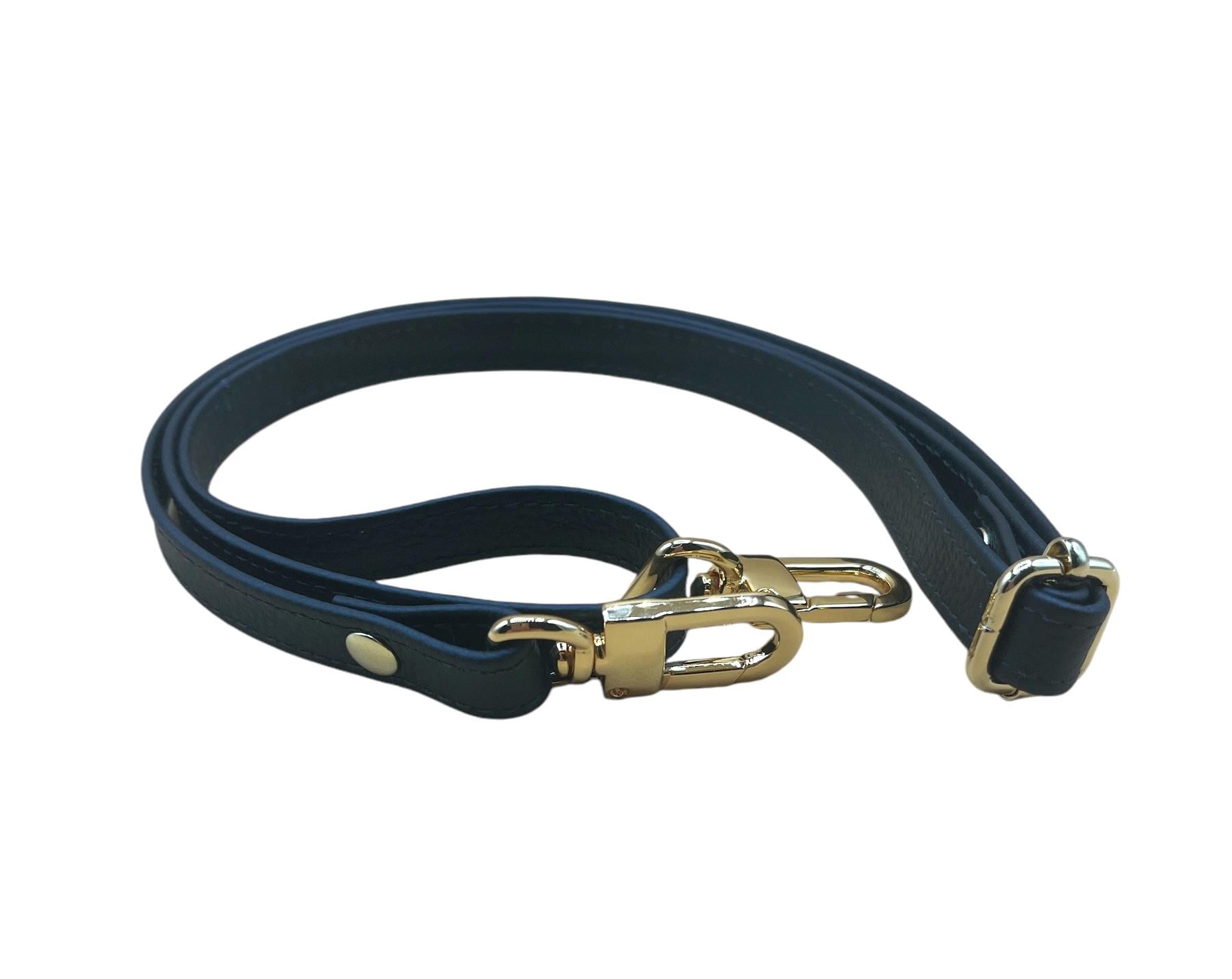 Echtes Schwarzes Leder Verstellbare Umhängetasche Schultergurt Halben Zoll von natalieparkerdesigns