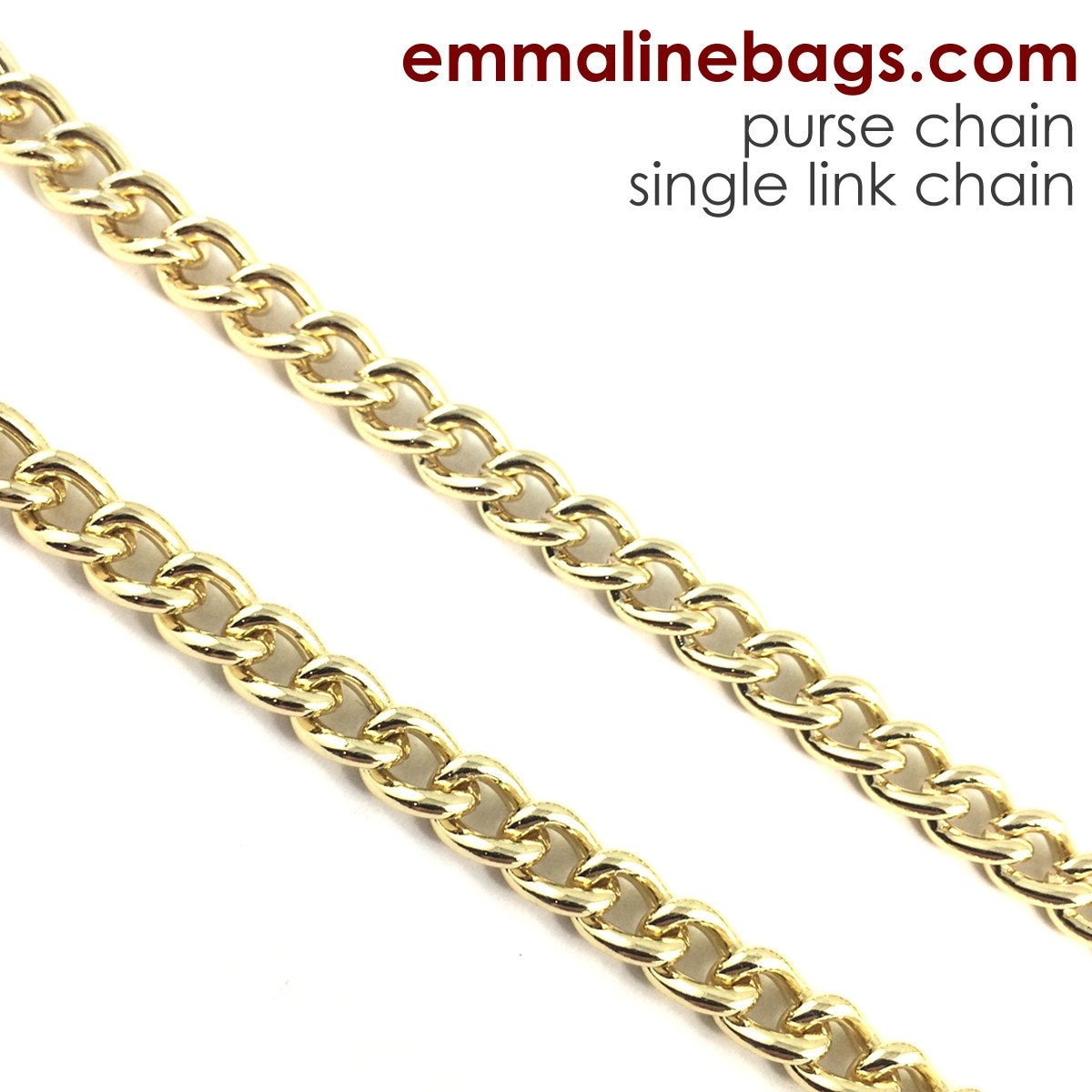 Elegante Single-Link Gold Geldbörse Ersatzriemen in 44 "Und 26" Längen von natalieparkerdesigns