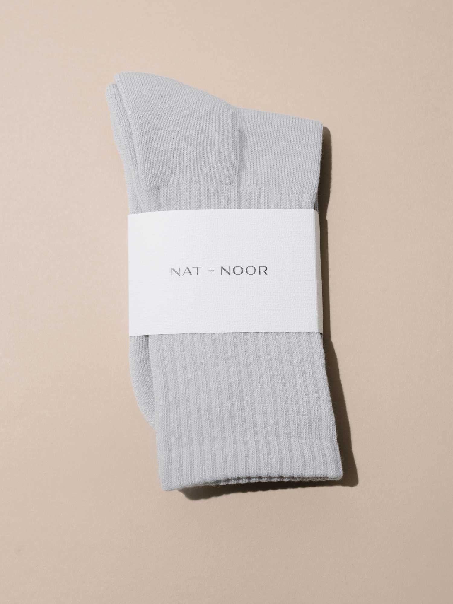 Crew Sock in Knochen Weiss von natandnoor