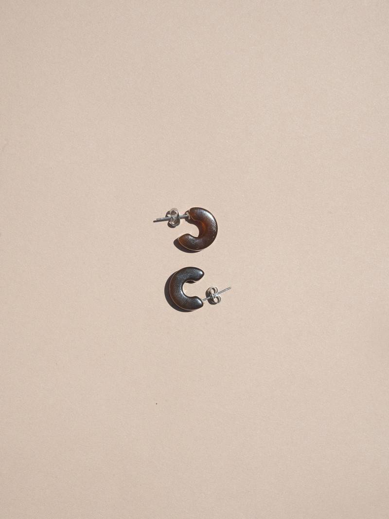 Mali - Espresso Dunkelbraun Kleine Creolen Mali - Espresso Dunkelbraun Kleine Creolen von natandnoor