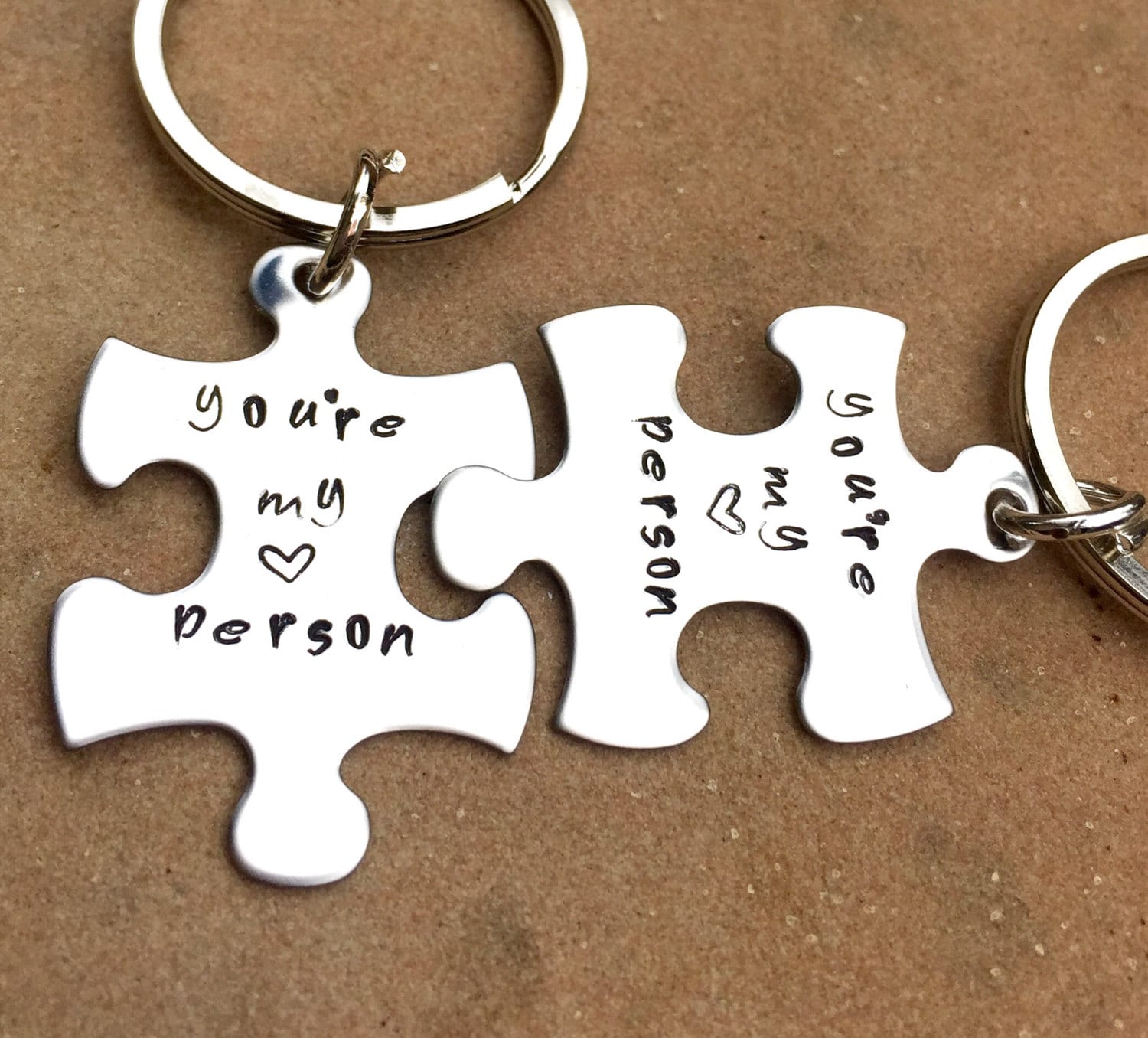 Seine Hers Personalisierte Puzzle Schlüsselbund, Du Bist Meine Person, Freundschaftsgeschenk, Greys Anatomy, Geschenke, Paar Geschenke Für Paare von natashaaloha