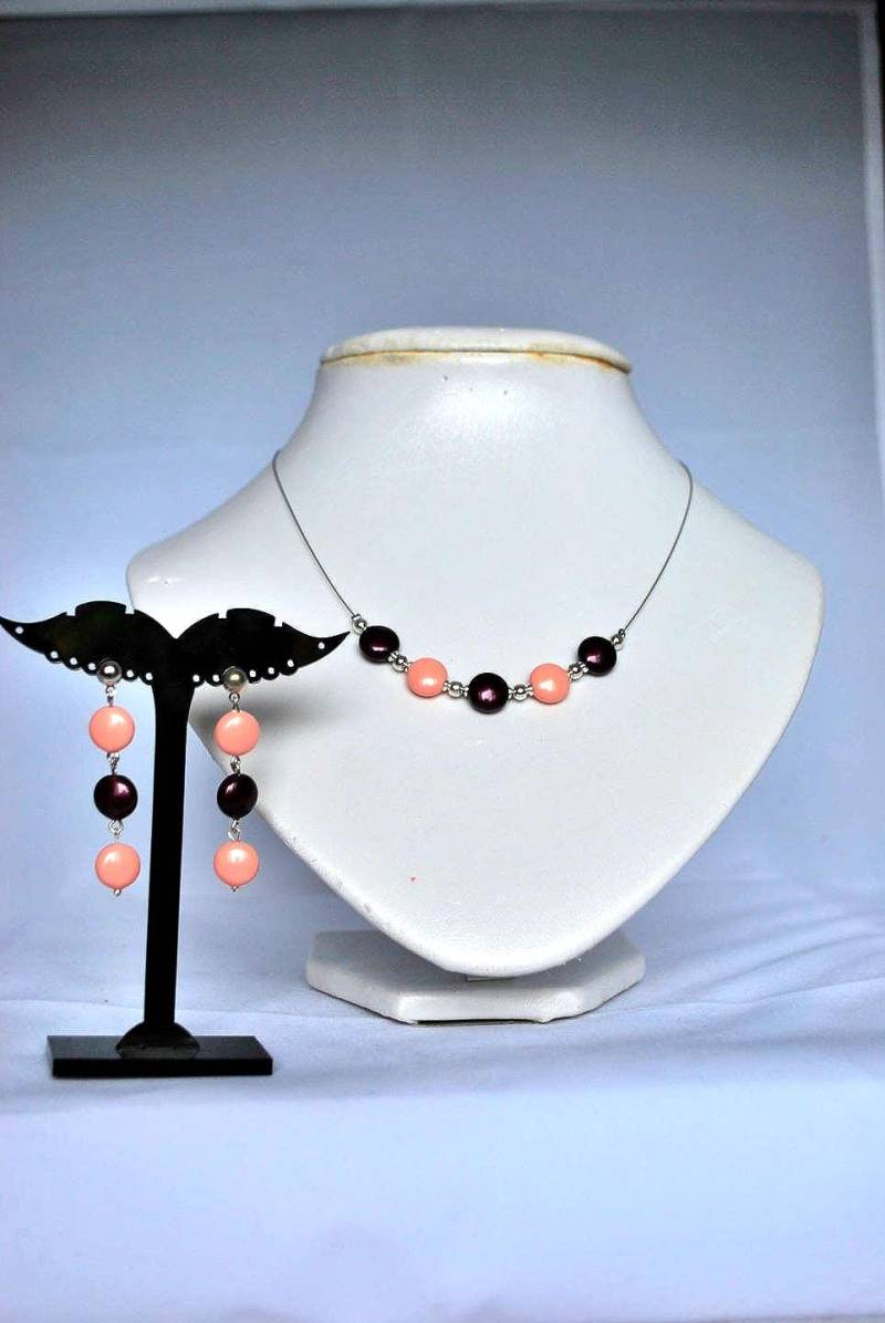 Set „Palets", Halskette Und Ohrringe von nathyreme