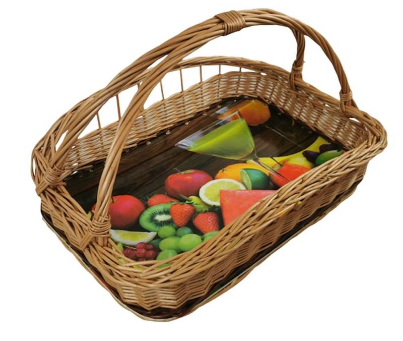 natuleo by pokuc Flaschenkorb Weidentablett mit Längsgriff 50x35x30 cm Rechteckig Braun von natuleo by pokuc