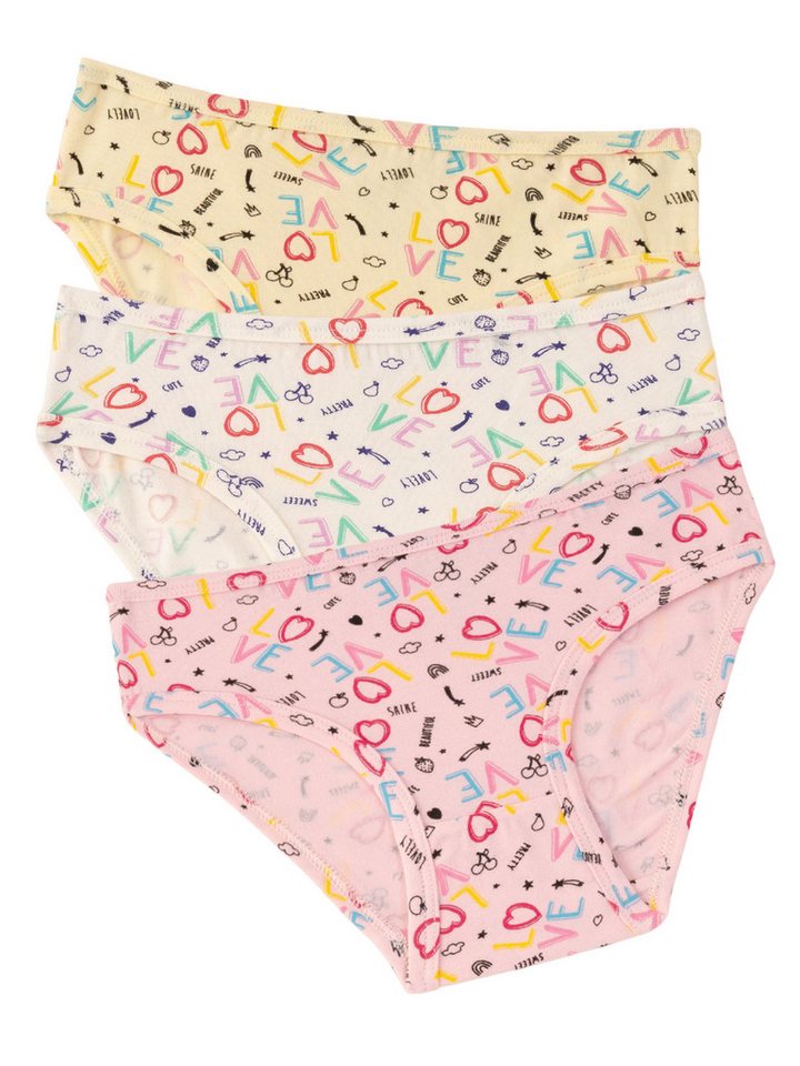 natuline Slip 3er-Pack für Kinder Mädchen Weiß Feinripp-Qualität (Set, 3-St., 3er-Pack, Slips) Unterwäsche, Unterhose aus Baumwollmischung mit Häkel von natuline