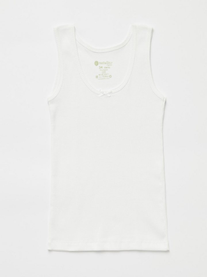 natuline Unterhemd 3er-Pack für Kinder Mädchen Weiß Ripp 100% Baumwolle (Set, 3-St., 3er-Pack) Achselshirt aus reiner Baumwolle mit gerippter Textilstruktur von natuline