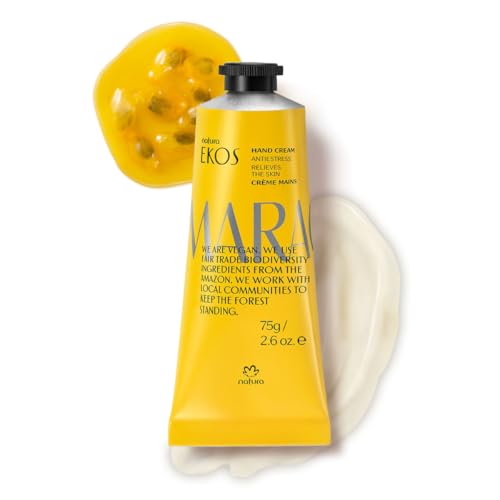 NATURA - Ekos Maracuja Handcreme - Komfort & Feuchtigkeitsversorgung - Für trockene, geschädigte und rissige Nagelhaut und Hände - Zieht schnell ein - 100% vegan - Cruelty Free - 75 g NATURA - Ekos Maracuja Handcreme - Komfort & Feuchtigkeitsversorgung - Für trockene, geschädigte und rissige Nagelhaut und Hände - Zieht schnell ein - 100% vegan - Cruelty Free - 75 g von natura