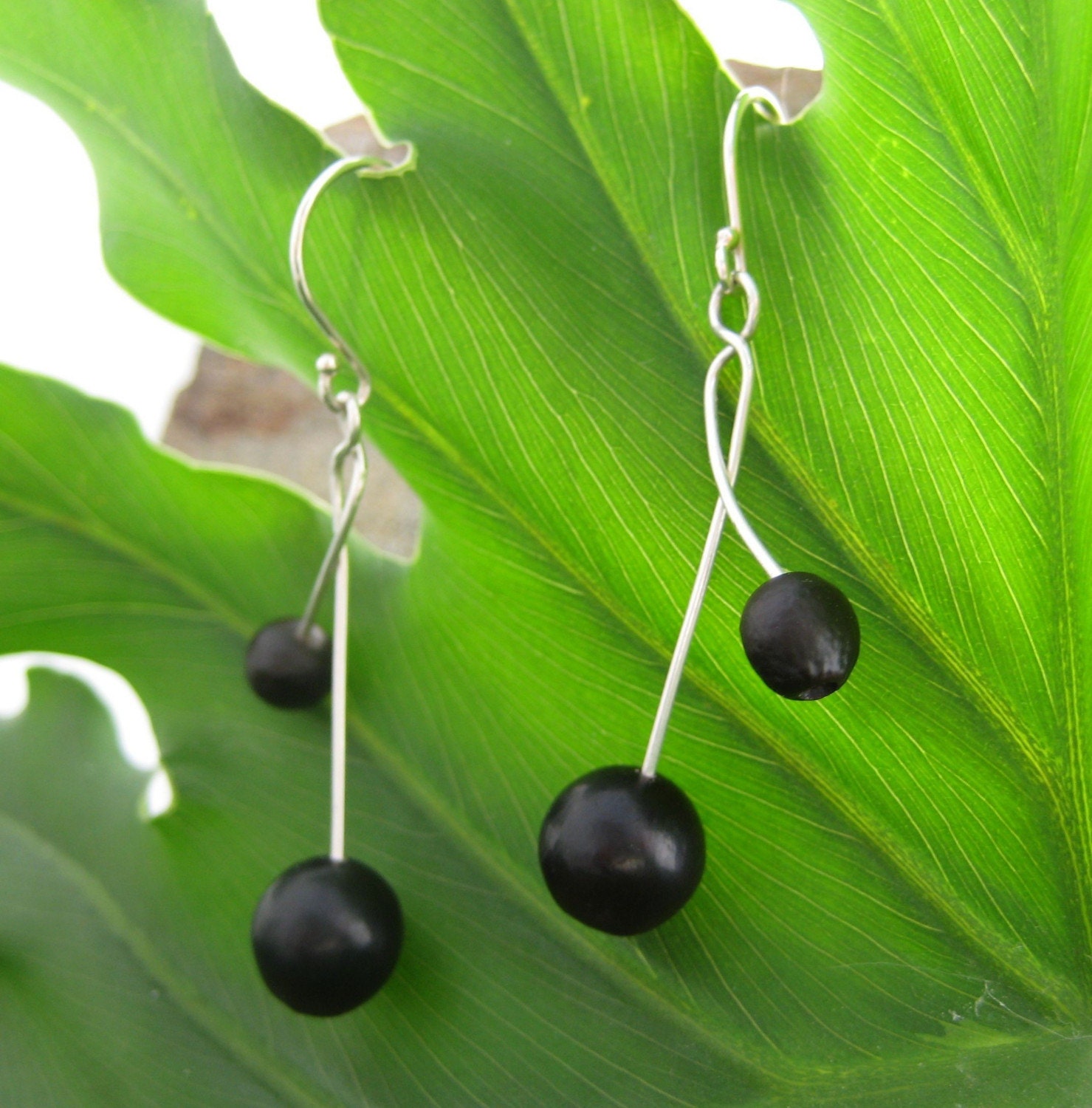 Cruzados - Bio Patacon Samen Und Recycling Sterling Silberohrringe von naturalezanica