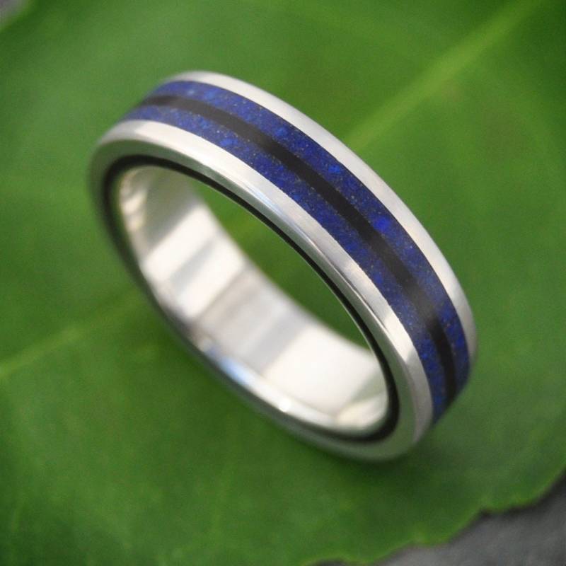 Lados Lapiz Coyol Holz Und Stein Mit Recyceltem Sterlingsilber Ehering, Silber Herrenring Lados Lapiz Coyol Holz Und Stein Mit Recyceltem Sterlingsilber Ehering, Silber Herrenring von naturalezanica