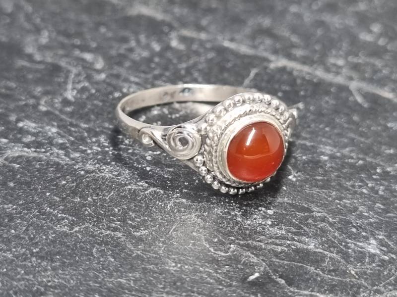 Bezaubernder Karneol Ring Mit 925Er Silberfassung von naturalmysticsu