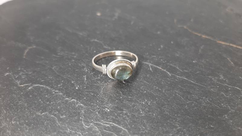 Ovaler Labradorit Ring, Gefasst in 925Er Silber von naturalmysticsu