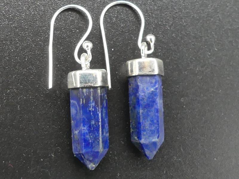 Sehr Schöne Lapis Lazuli 925 Silber Hängeohrringe von naturalmysticsu