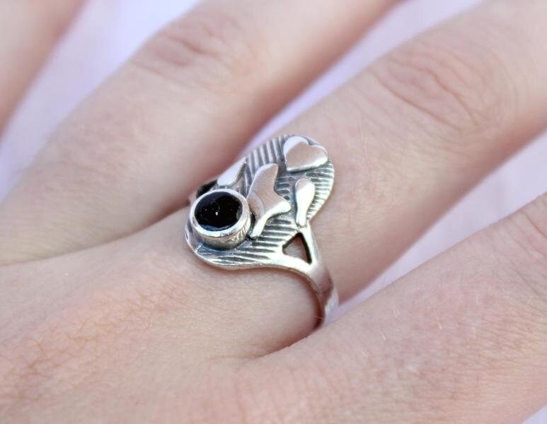 Silberring Mit Onyx | Ringgr. 54 von naturalmysticsu