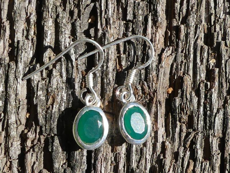 Zierliche Smaragd 925 Silber Ohrhänger von naturalmysticsu