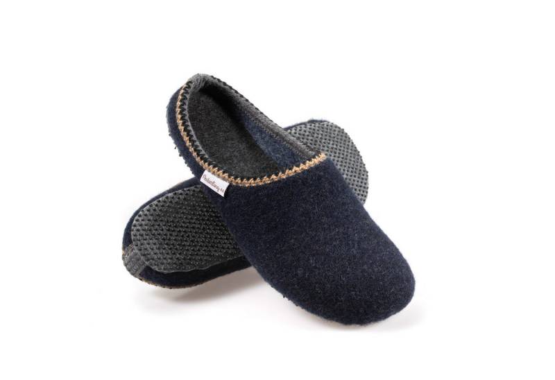 naturling Damen Filz Slipper mit Einlage Hausschuh mit rutschfester Sohle von naturling