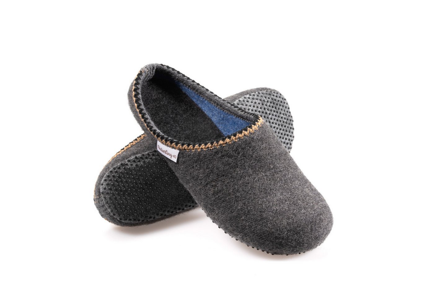 naturling Damen Filz Slipper mit Einlage Hausschuh mit rutschfester Sohle naturling Damen Filz Slipper mit Einlage Hausschuh mit rutschfester Sohle von naturling