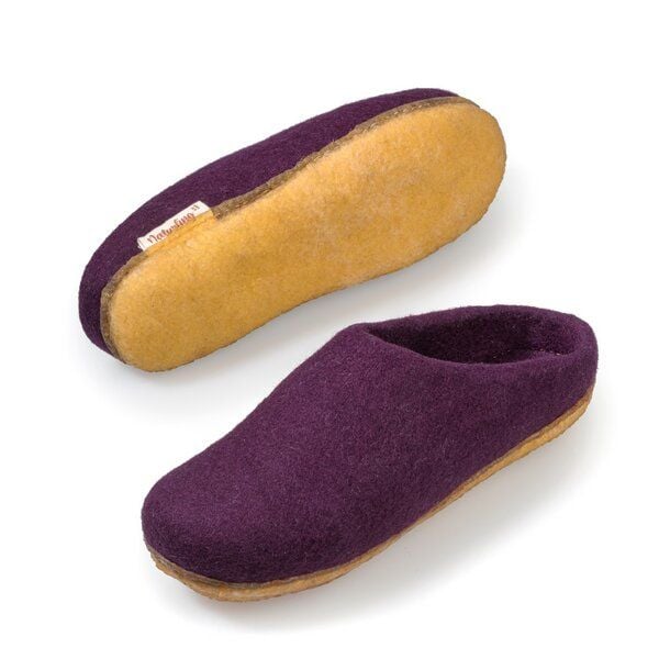 naturling Filz Damen Hausschuhe - Slipper mit Kautschuksohle von naturling