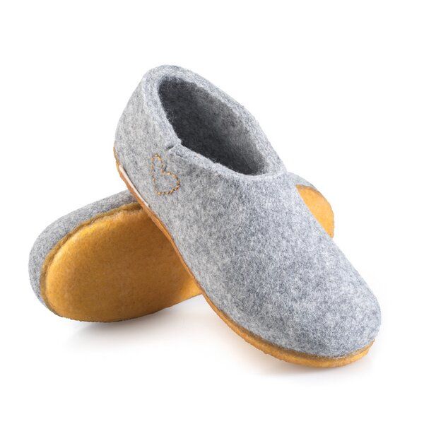 naturling Filz Herren Hausschuhe - Boots mit Kautschuksohle von naturling