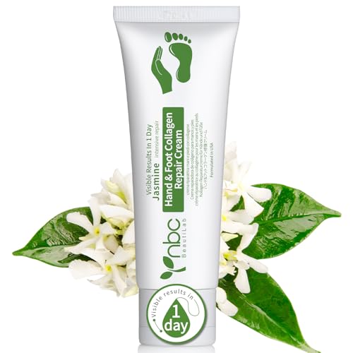 nbc BeautiLab Hornhautentferner Creme - Handcreme & Fusspflege für 24h Feuchtigkeit & Pflege, 80 ML Fußcreme mit Glycerin, Mineral Oil, Vitamin E für zartere Haut, Jasminduft von nbc BeautiLab