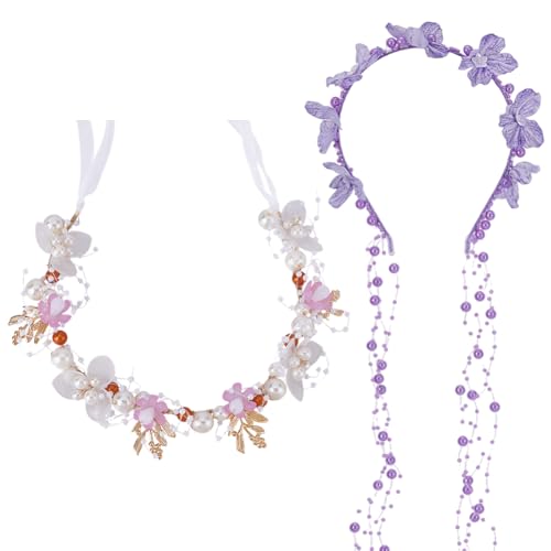 NBEADS 2 Stück Brautblumenkronen, Blumenkopfschmuck Haarbänder Kopfschmuck Hochzeits-Haarschmuck Für Hochzeit Brautjungfern Frauen NBEADS 2 Stück Brautblumenkronen, Blumenkopfschmuck Haarbänder Kopfschmuck Hochzeits-Haarschmuck Für Hochzeit Brautjungfern Frauen von nbeads