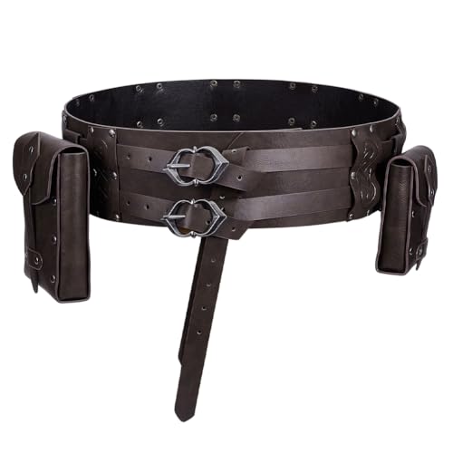 NBEADS Gürteltasche Geldbörse, Lässiger Gürtel Gürteltasche Männer Handy Taschen mit Gürtelschlaufe Hüfttasche Mit 2 Stück PU Leder Geldbörsen Für Cosplay Kostümzubehör von nbeads