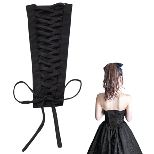 NBEADS Hochzeitskleid Korsett Kit, 4 Stück Frauen Hochzeitskleid Reißverschluss Ersatz Korsett Rücken Kit Verstellbare Passform Satin Korsett Zurück Kit für Formelles Ballkleid, Schwarz von nbeads