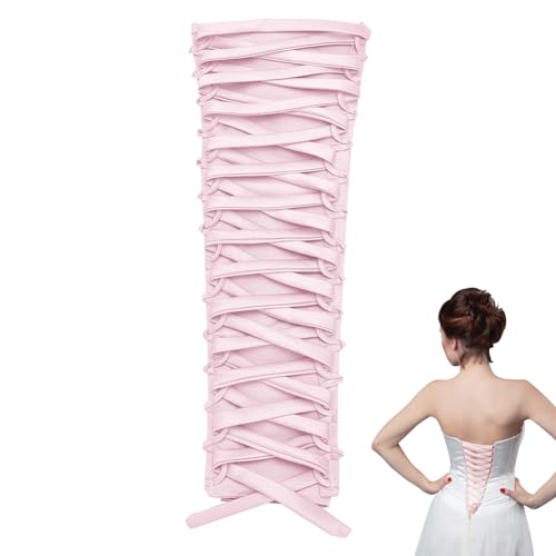 NBEADS Korsett Kit Kleid Reißverschluss Ersatz, Korsett-Rückenset Aus Satin Mit Verstellbarer Passform Korsett-Rückenset Mit Schnürung Aus Satinband Für Formelle Ballkleider, Lavendel Erröten von nbeads