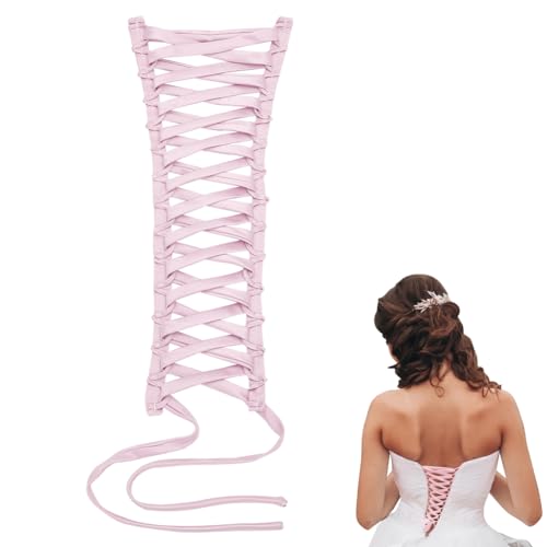 NBEADS Korsett-Rücken-Set, Korsett Set Für Hochzeitskleider Ersatz Reißverschluss Korsett Rücken Set Aus Polyester Verstellbare Passform Satin Korsett Rücken Set Für Formelle Ballkleider, Rosa von nbeads